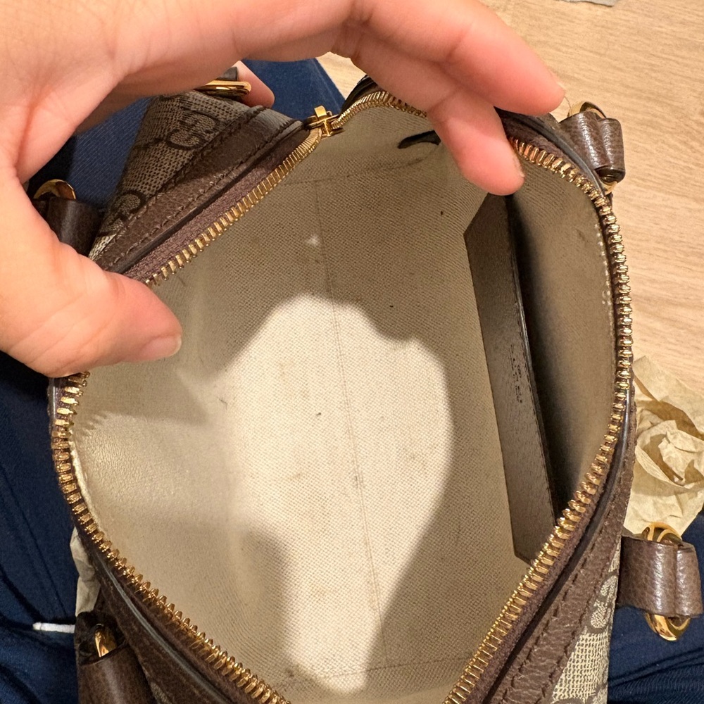 Gucci Beige and Brown Mini Bag with Red and Green Stripe - Picture 5 of 15
